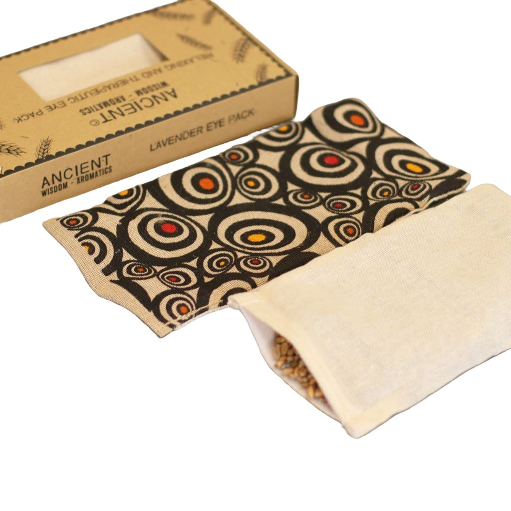 Emmy Jane Boutique Relaxing Cotton Eye Pillow with Essential Oils in a Gift Box - Lavender & Wheat