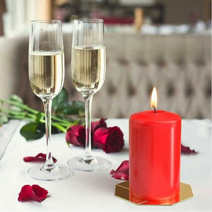 Emmy Jane Boutique Pillar Candles - Red or White - 6 Sizes Perfect for Christmas & Valentines