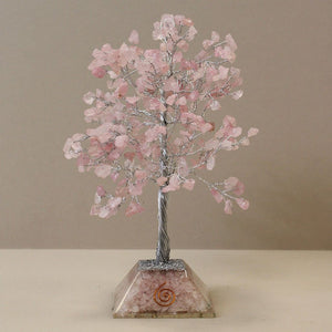 Emmy Jane Boutique Gemstone Tree with Orgonite Base - Amethyst Rose Quartz or Moss Agate