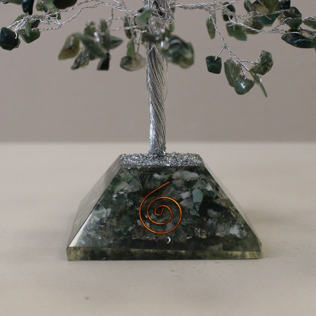 Emmy Jane Boutique Gemstone Tree with Orgonite Base - Amethyst Rose Quartz or Moss Agate