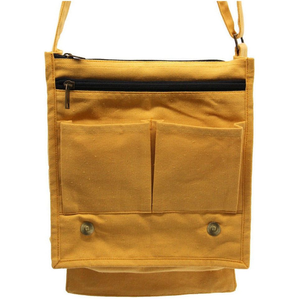 Emmy Jane BoutiqueNatural Cotton Canvas Messenger Bag - 6 Great Colours - Plastic-Free