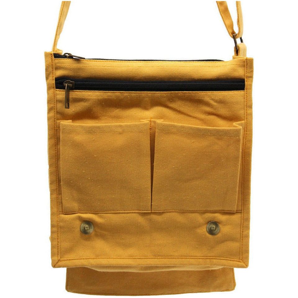 Emmy Jane Boutique Natural Cotton Canvas Messenger Bag - 6 Great Colours - Plastic-Free