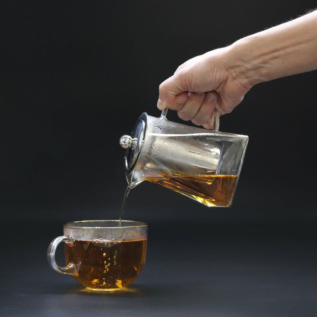 Emmy Jane Boutique Glass Infuser Teapot - Herbal Tea Maker - Steel and Glass