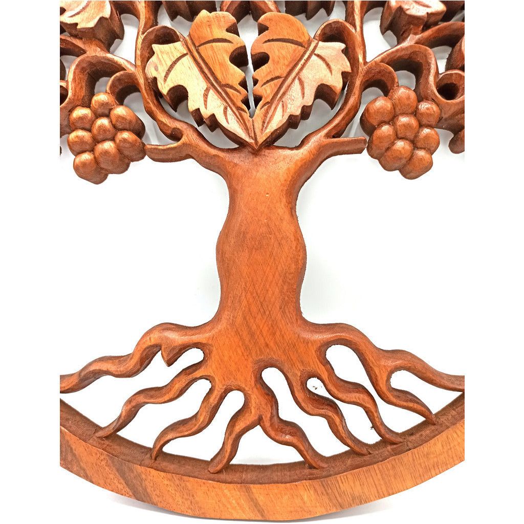 Emmy Jane Boutique Hand Carved Fairly Traded Decorative Wooden Panel - Sustainable Indonesian Suar wood