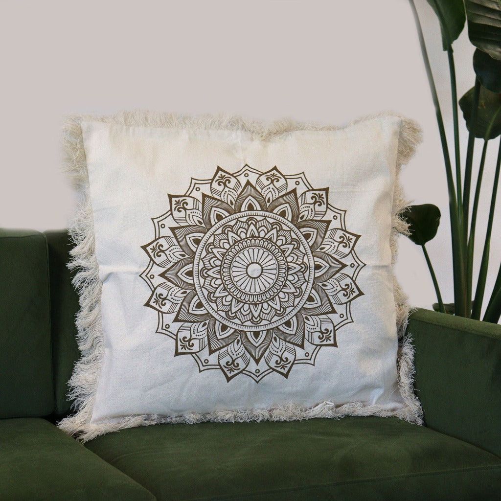 Emmy Jane Boutique Eco-Friendly Cotton Cushion Covers - Mandala Design - 6 Shapes & Sizes