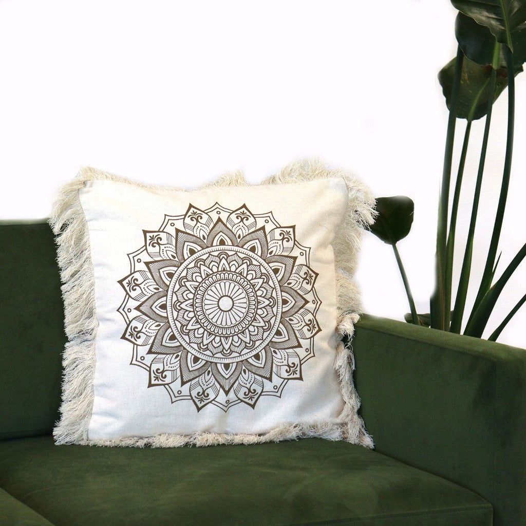 Emmy Jane Boutique Eco-Friendly Cotton Cushion Covers - Mandala Design - 6 Shapes & Sizes