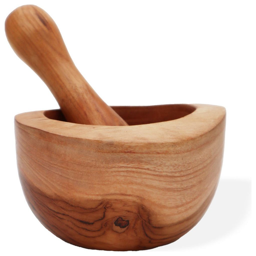 Emmy Jane Boutique Ergo - Wooden Pestle & Mortar - Natural Home Sustainable Teak Wood