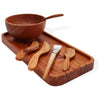Emmy Jane Boutique Spa Clay Mask/Body Wax Application Set - Handmade from Indonesian Teak Wood