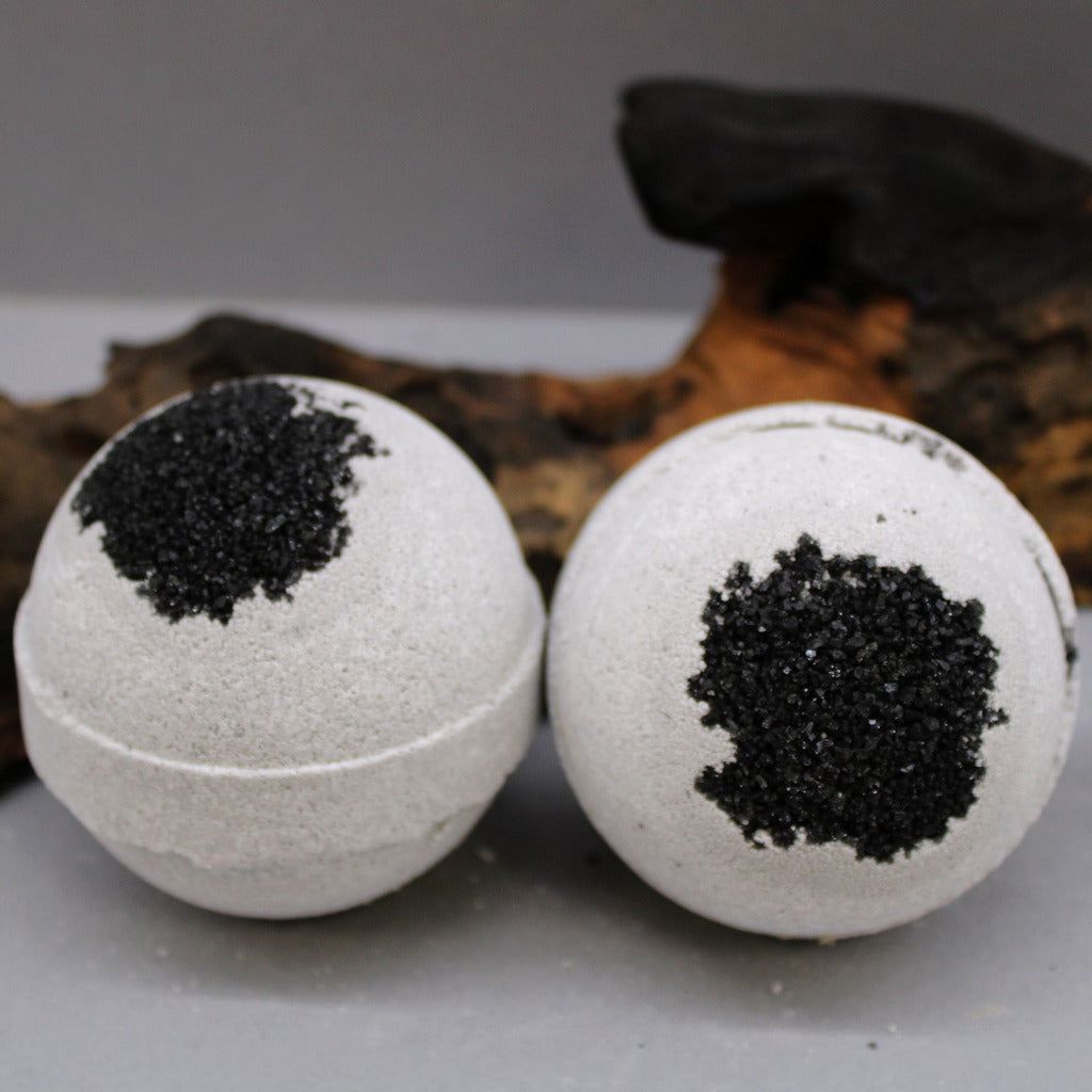 Emmy Jane Boutique Natural Activated Charcoal Handmade Bath Bombs - Sea Salt & Moss - Vegan Friendly