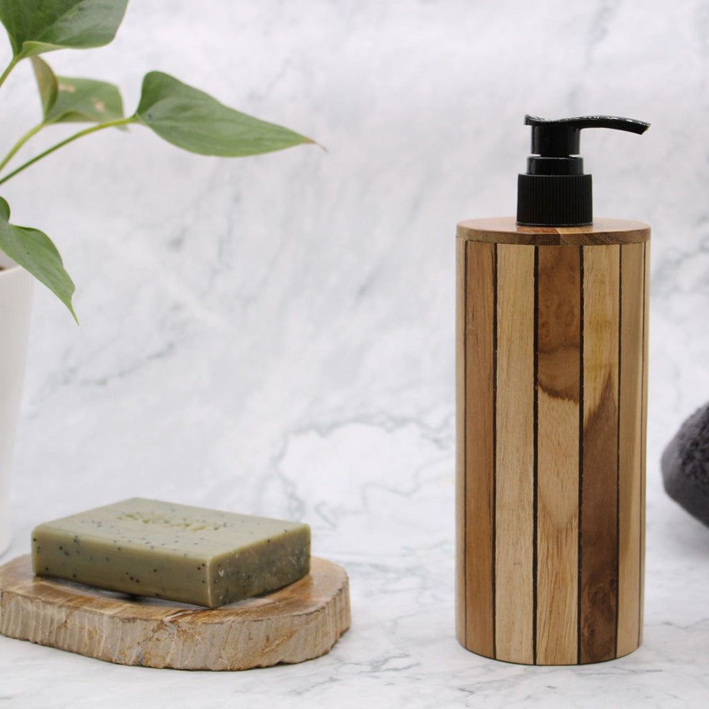 Emmy Jane Boutique Handmade Natural Coconut & Sustainable Teakwood Soap Dispensers