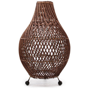 Emmy Jane Boutique Natural Homeware Handmade Rattan Table Lamps - Black Brown or Natural