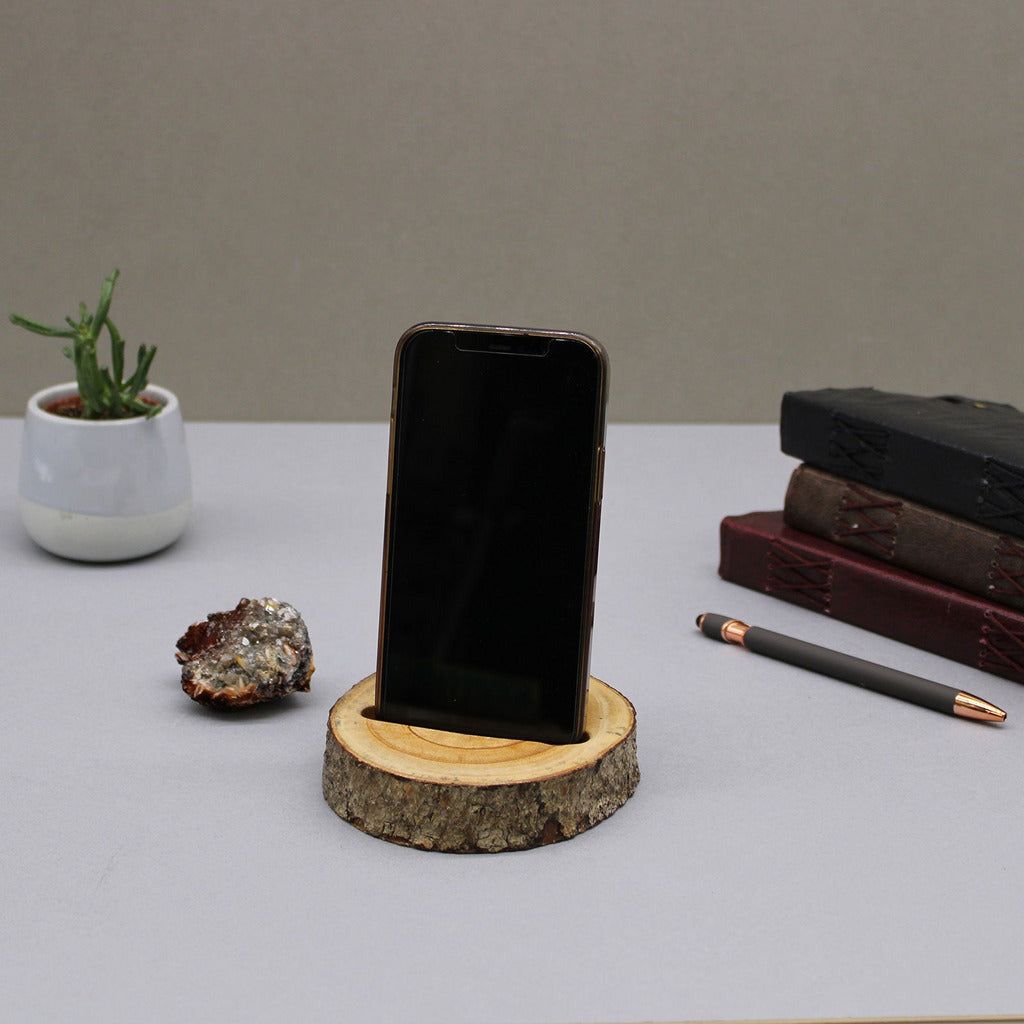 Emmy Jane Boutique Natural Wooden Phone Holders / Mobile Device Stands. These Wooden Phone Holders are perfect for keeping your hands free while talking or browsing on your mobile device. These Wooden Phone Holders are perfect for mobile phones, tablets, or e-book readers .