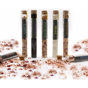 Emmy Jane Boutique Bath Salts Gift Set - Natural Himalayan Salts Essential Oils & Dried Flowers