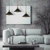 Emmy Jane Boutique - Homeware Gifts & Eco-Friendly ProductsI. Natural Homeware. Industrial Vintage Look Pendant light Fixture with 3 Heads  in a modern light grey living room.