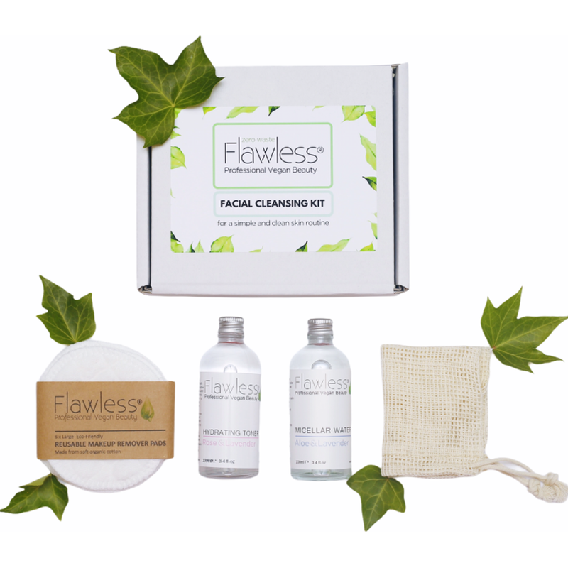 Emmy Jane Boutique Zero Waste Facial Cleansing Kit- Vegan Skincare Gift Set - Plastic Free