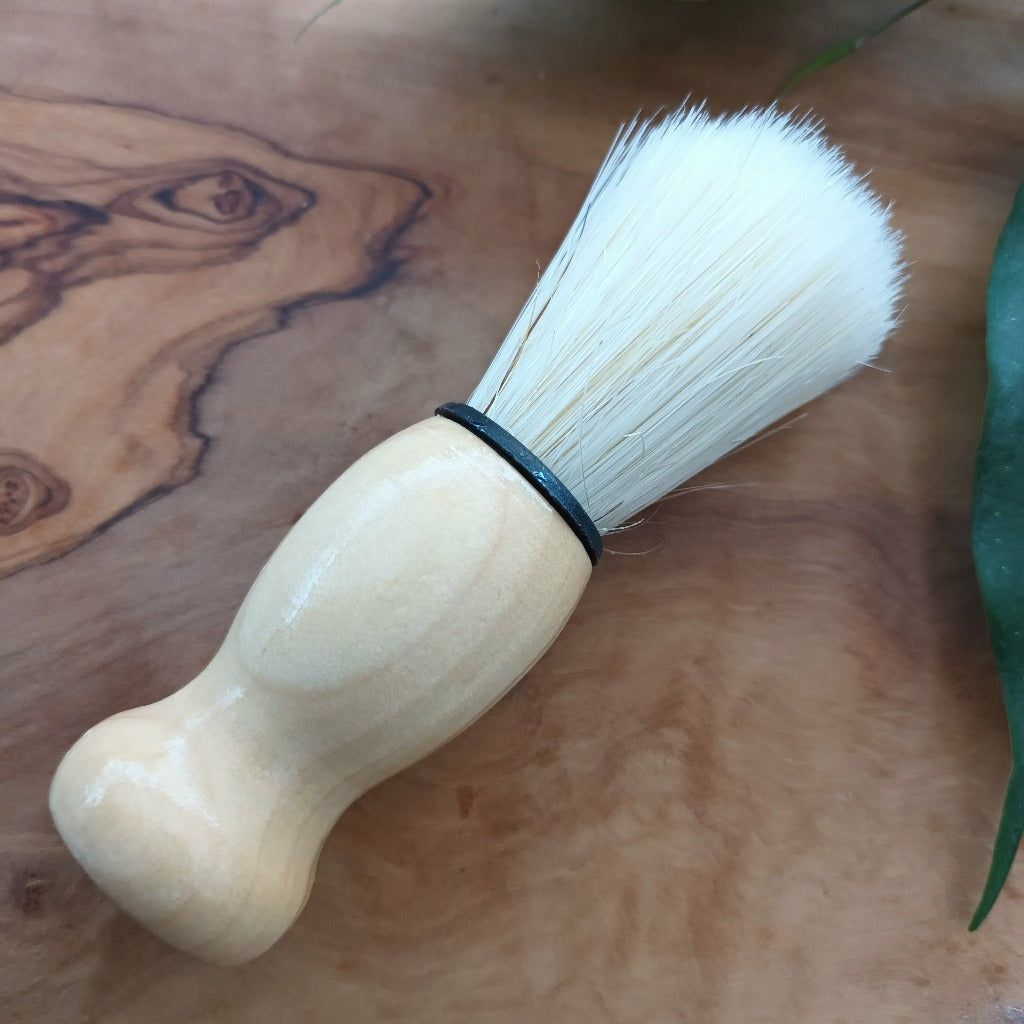 Emmy Jane Boutique Mens Plastic Free Shaving Set - Wooden Shaving Brush & Solid Shaving Soap