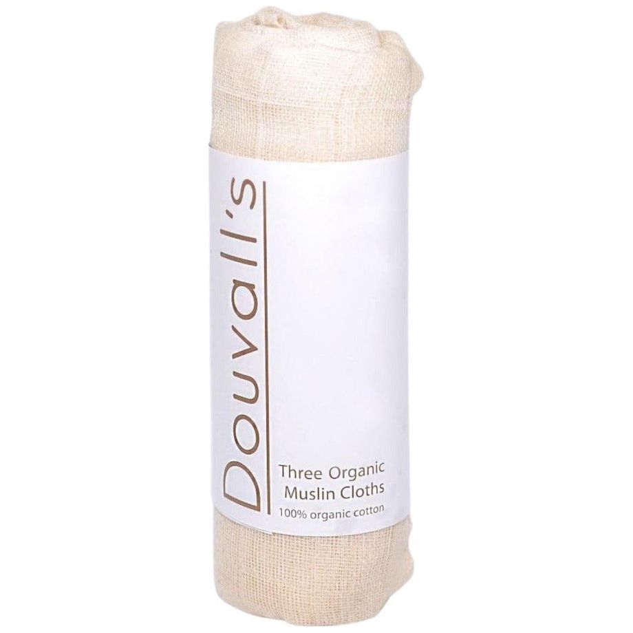 Emmy Jane Boutique Douvalls Beauty - 100% Organic Cotton Muslin Face Cloth - Pack of 3 Flannels