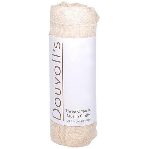 Emmy Jane Boutique Douvalls Beauty - 100% Organic Cotton Muslin Face Cloth - Pack of 3 Flannels