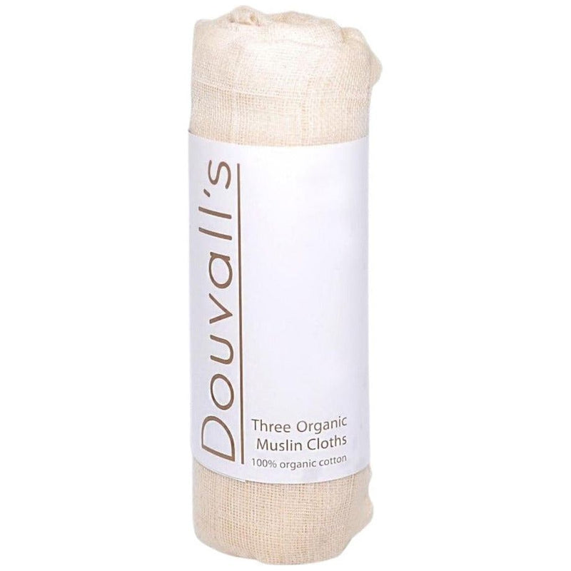 Emmy Jane Boutique Douvalls Beauty - 100% Organic Cotton Muslin Face Cloth - Pack of 3 Flannels