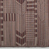 Geometric Abstract Jacquard Merino Wool Scarf - Maroon-3