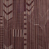 Geometric Abstract Jacquard Merino Wool Scarf - Maroon-1