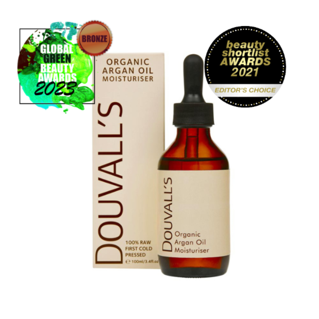 Emmy Jane - Douvalls Organic Moisturiser - 100ml - First Cold Pressed Argan Oil - Vegan Friendly 100% Pure Eco-Certified Vegan Organic Suitable for all skin types. Fast-absorbing Lightweight Deeply hydrating Chemical-free Fragrance-free Preservative free Contains vitamin E, essential fatty acids, and antioxidants.