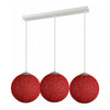 Emmy Jane Boutique 3 Head Red Bamboo Retro Hanging Light Fixtures Wicker Pendant Light Living Room