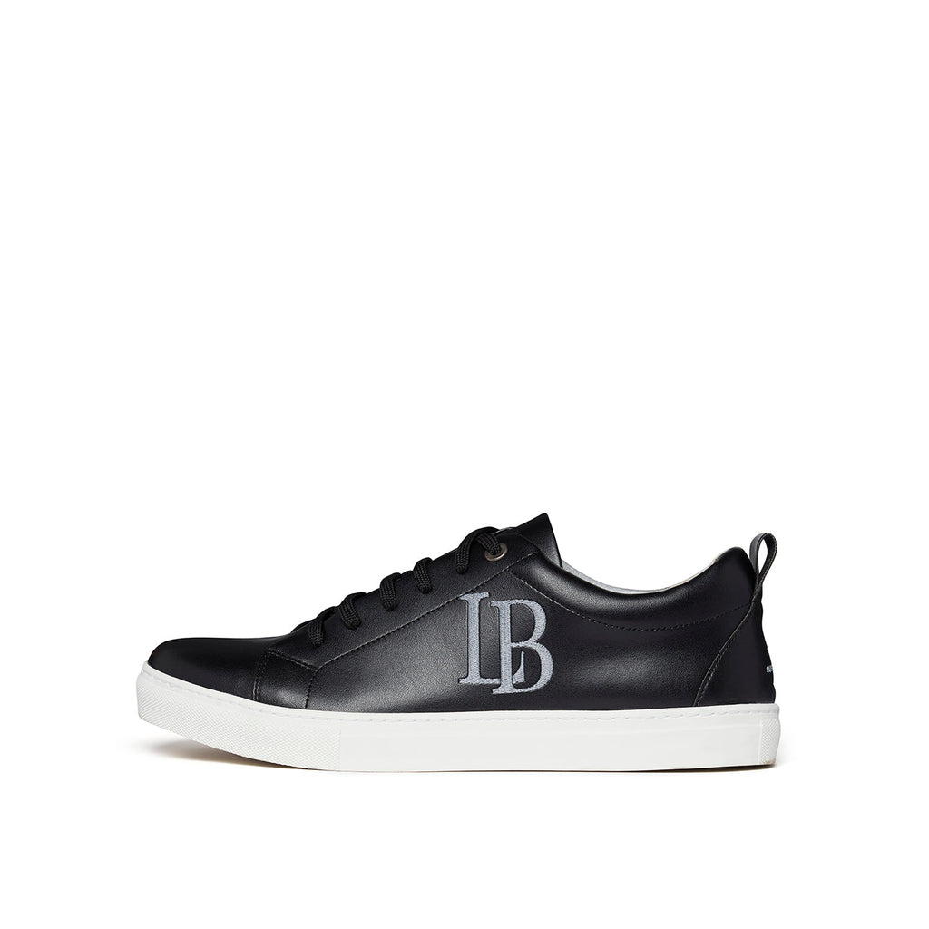 LB Black Apple Leather Sneakers Men-0