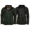 Emmy Jane Boutique Game Oxford - Mens Quilted Wax Jacket - Waxed Cotton Coat - Green or Brown