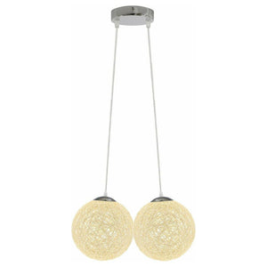 Emmy Jane BoutiqueCeiling Lamp Fixture - Rattan Wicker Ball Pendant Light