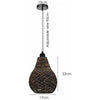 Emmy Jane Boutique Ceiling Pendant Light - Rattan Wicker Shade Lampshade
