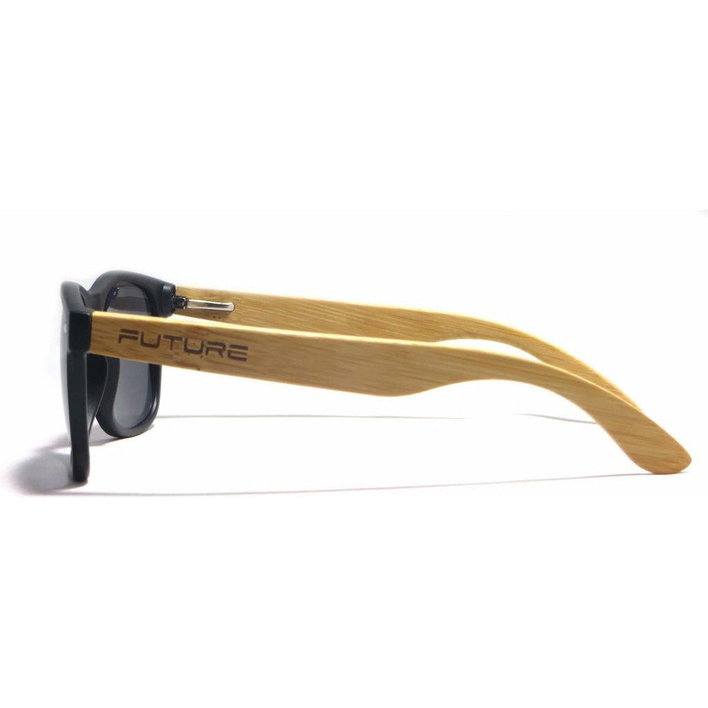 Emmy Jane Boutique Future Wear - Sunglasses - Bamboo & Polarized Steel - Black