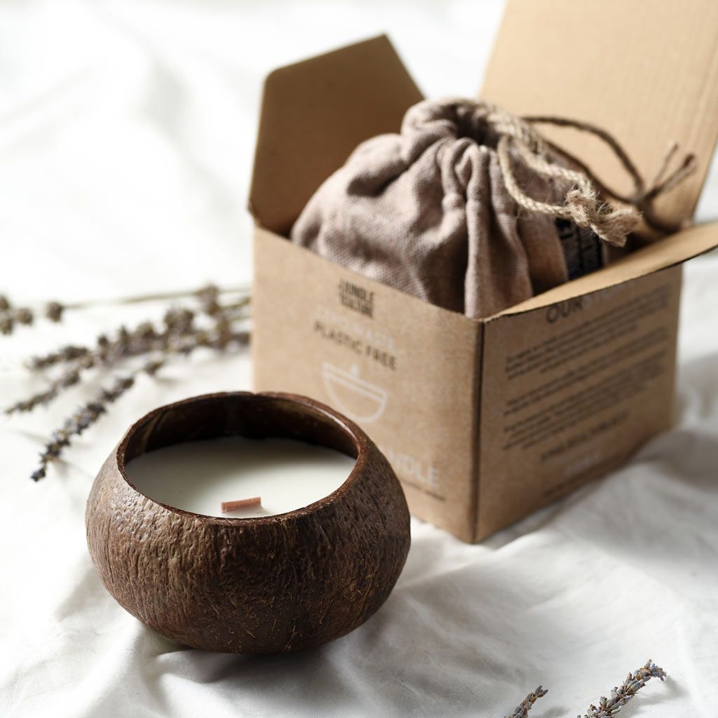 Emmy Jane Boutique Coconut Shell Soy Wax Candles - Handmade Eco-Friendly & Vegan