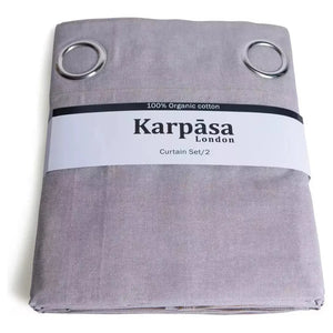 Emmy Jane Boutique Karpasa London - Luxury Curtain Pair - Grey Organic Cotton - 3 Sizes