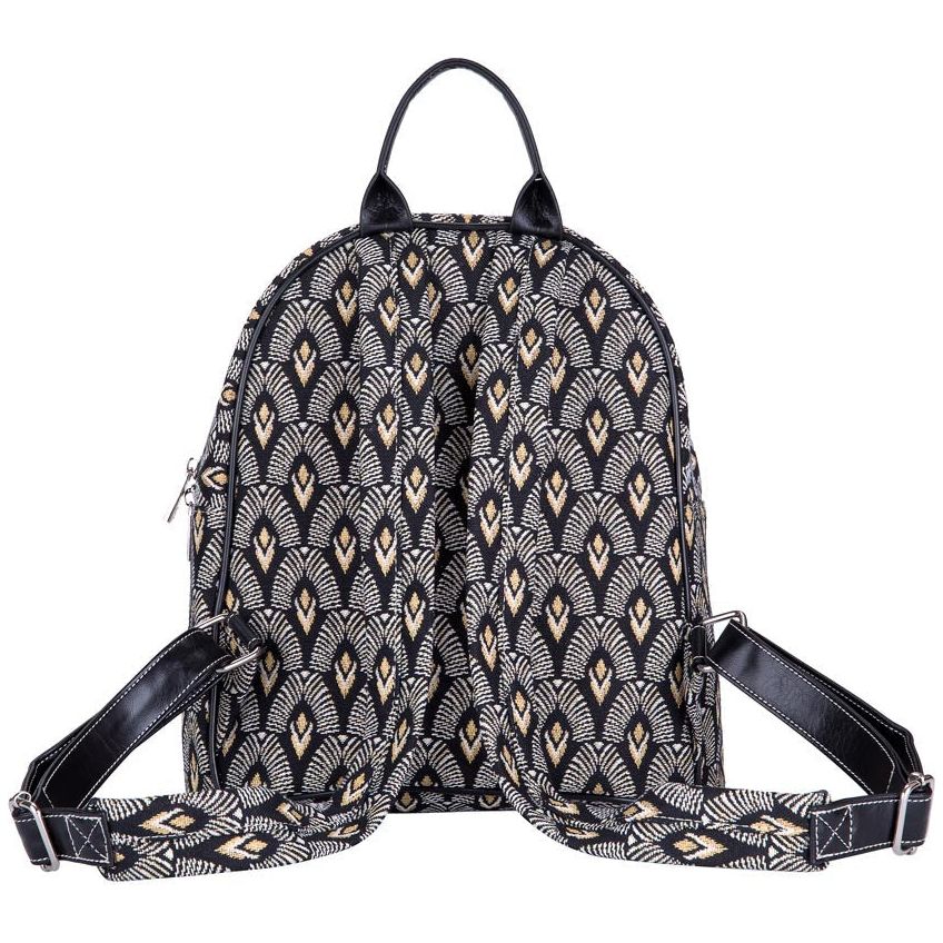 Emmy Jane Boutique Vegan Backpack - Luxor Daypack - Art Decor Design Tapestry Bag - 1920s Design