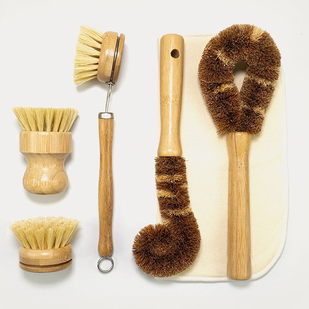 Emmy Jane Boutique Natural Dish Brushes for Washing Up - Eco-Friendly Kitchen Scrubber Brush Set