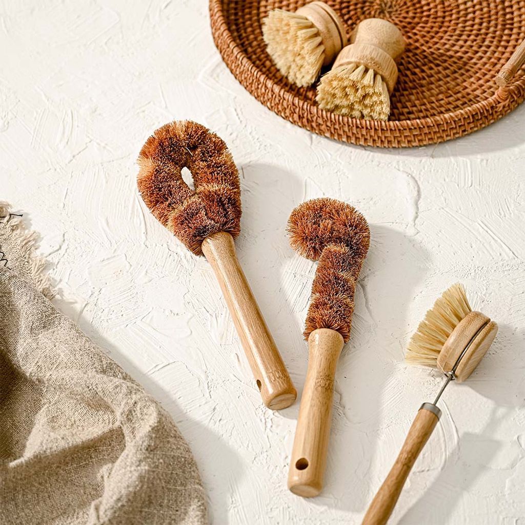 Emmy Jane Boutique Natural Dish Brushes for Washing Up - Eco-Friendly Kitchen Scrubber Brush Set