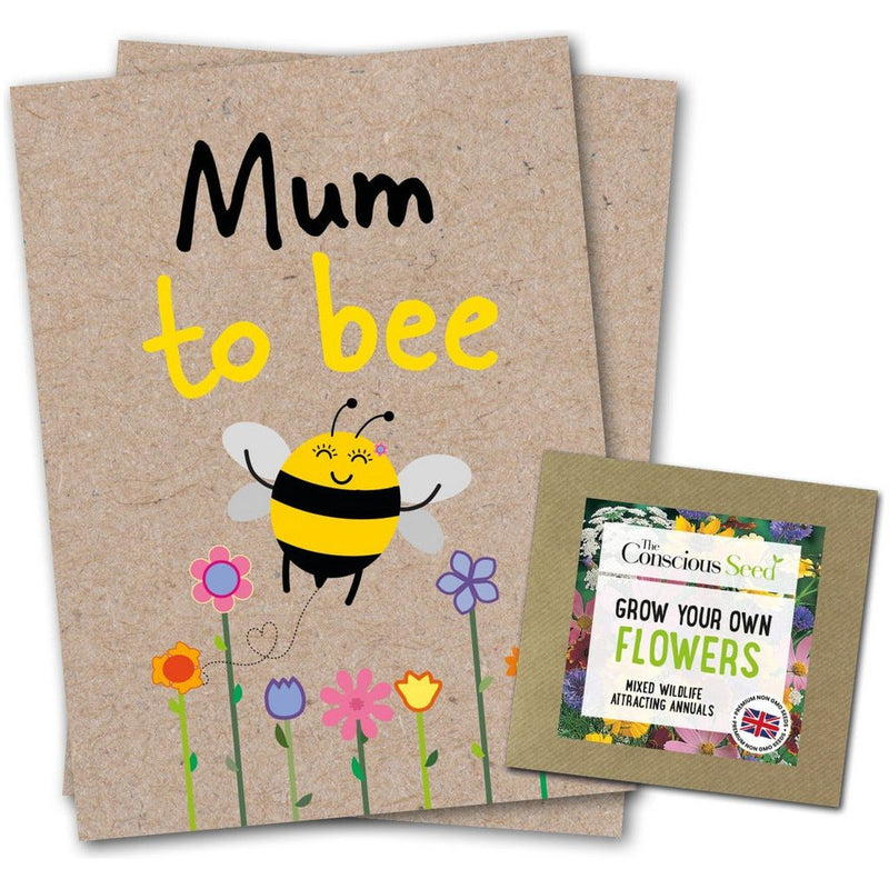 Emmy Jane Boutique Sustainable Cards - Mum To Bee - Eco-Friendly Greeting Card with Flower Seeds