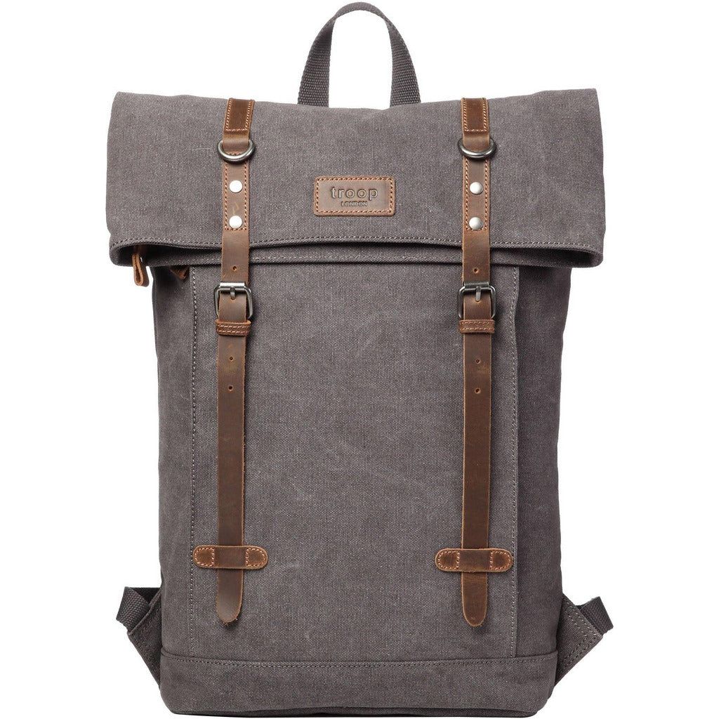 Emmy Jane Boutique Troop London - Heritage Canvas 15" Laptop Backpack, Smart Casual Daypack