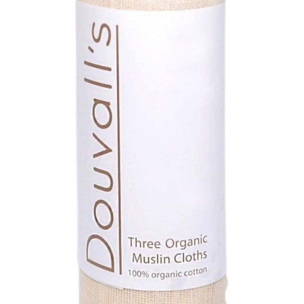 Emmy Jane Boutique Douvalls Beauty - 100% Organic Cotton Muslin Face Cloth - Pack of 3 Flannels