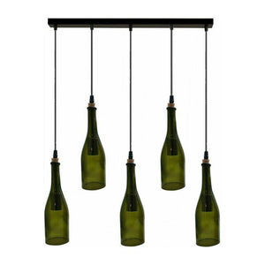 Emmy Jane Boutique Wine Bottle Pendant Light - Ceiling Fixture Wine Bottle Chandeliers