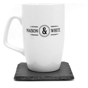 Natural Slate Drinks Coasters - Set of 8 - Non-Slip - Mason & White