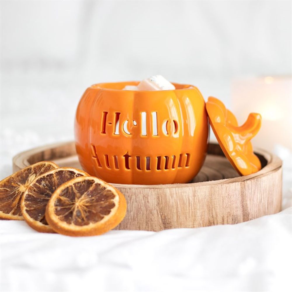 Hello Autumn Pumpkin Oil / Wax Melt Burner Orange