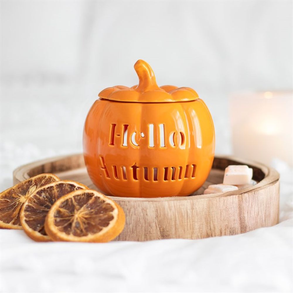 Hello Autumn Pumpkin Oil / Wax Melt Burner Orange