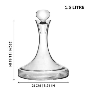 Emmy Jane Boutique Wine Decanter - Maison & White - 1.5L Glass Decanter Gift Set