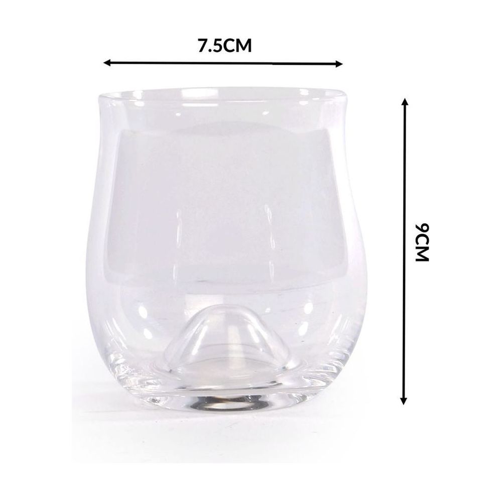 Emmy Jane Boutique Whiskey Glass with Steel Ice Balls - Set of 2 | M&W