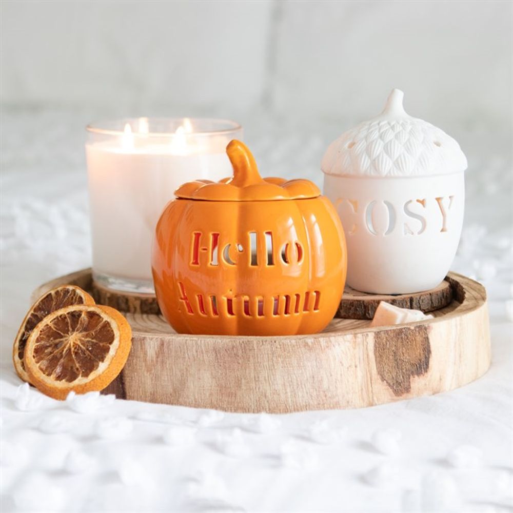 Hello Autumn Pumpkin Oil / Wax Melt Burner Orange