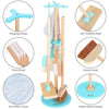 Emmy Jane Boutique SOKA Wooden Cleaning Kit Pretend Play Household Toy Set Playhouse for Kids 3+ This playset comprises of different pieces which are super easy to assemble and carry wherever they are needed. Includes Duster Broom Mop Brush Towel Dustpan All pieces are presented in a beautifully designed bracket with a hanging design that measures approximately 67.5 x 22 cm (26.5 x 8.6 inches)