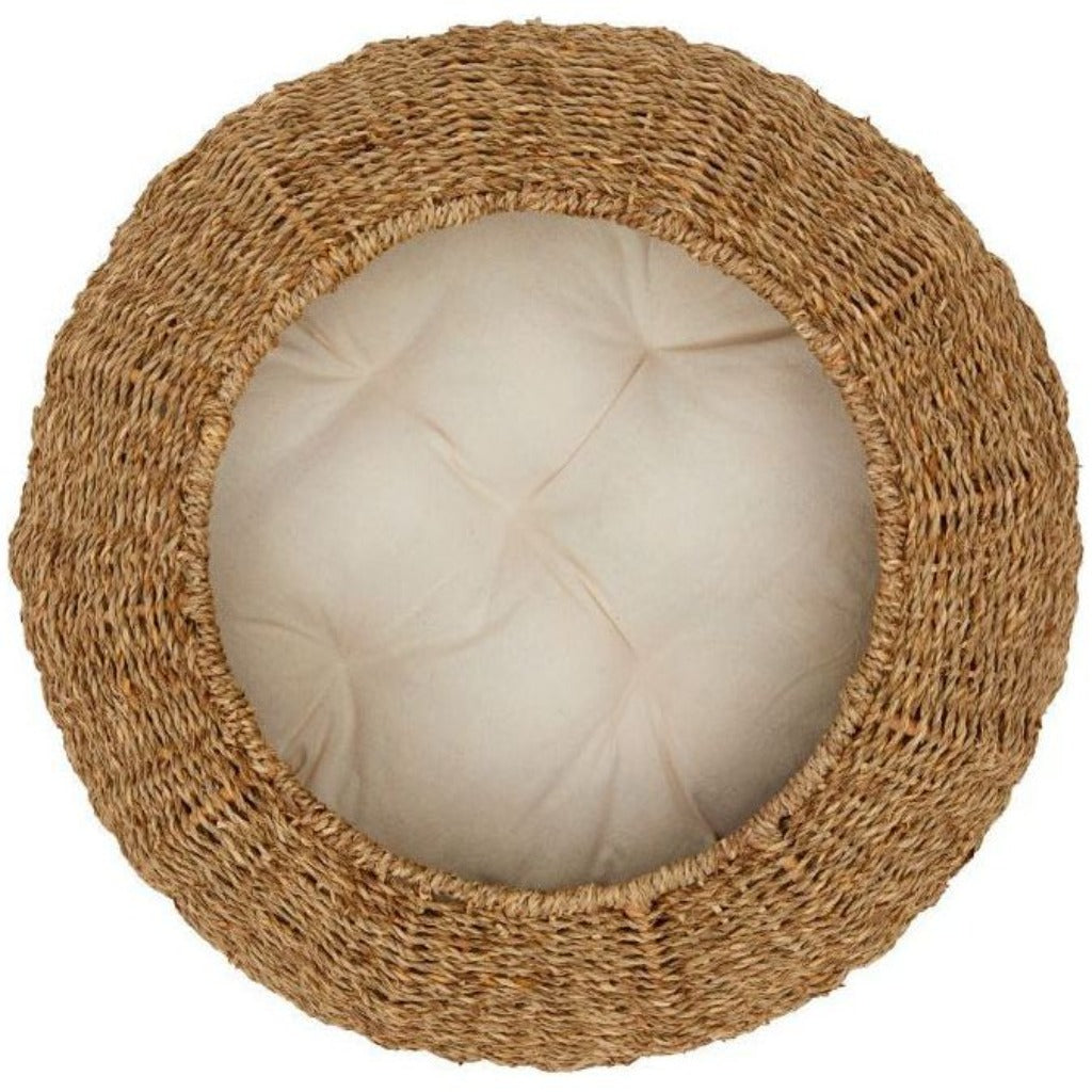 Emmy Jane Boutique Indoor Wicker Cat or Small Dog Bed Basket & Cushion ST-N10003-UK