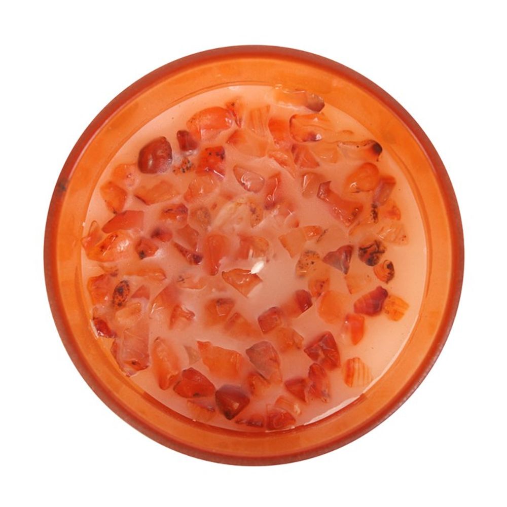 Sacral Chakra Orange Crystal Chip Candle